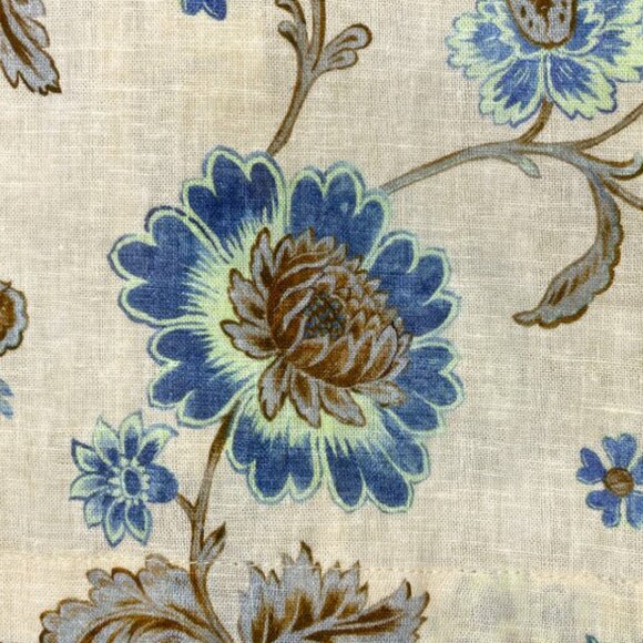 Mango MNG Linen Blend Floral Ivory Boho Button Blouse Shirt Top Women's 6 Small - Picture 3 of 13